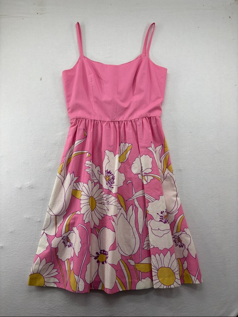 David Meister Pink Floral Spaghetti-Strap Dress